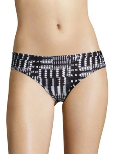 Kenneth Cole Two-tone Print Hipster Briefs In Black