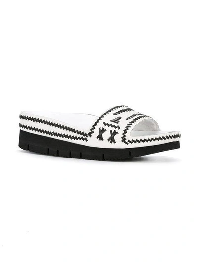 Shop Ash Monochrome Sandals - White