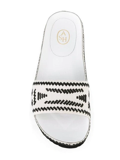 Shop Ash Monochrome Sandals - White