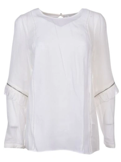Shop 3.1 Phillip Lim / フィリップ リム 3.1 Phillip Lim  Zip Sleeve Detail Top In Anant White