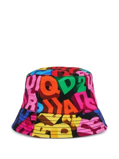 Dsquared2 Logo-print Bucket Hat In Multi