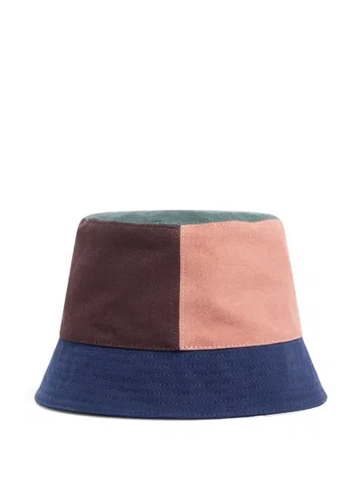 Dsquared2 Patchwork Bucket Hat In Blue