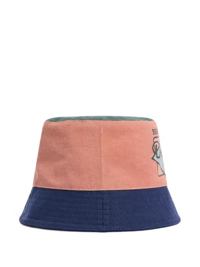 Dsquared2 Patchwork Bucket Hat In Blue