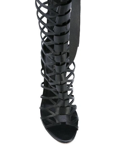 Shop Casadei Knee-length Strappy Sandals