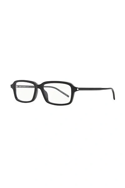 Saint Laurent Rectangular Optical Glasses In Black