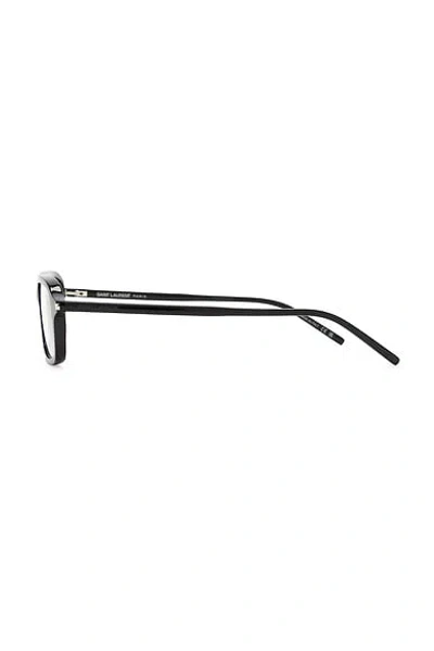 Saint Laurent Rectangular Optical Glasses In Black