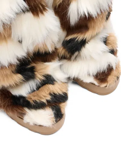 Casadei Husky Patchwork Boots In Multi