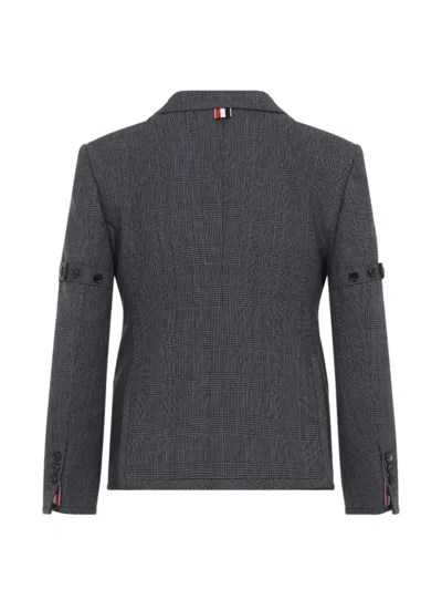 CHECK-PATTERN BUTTON-UP BLAZER