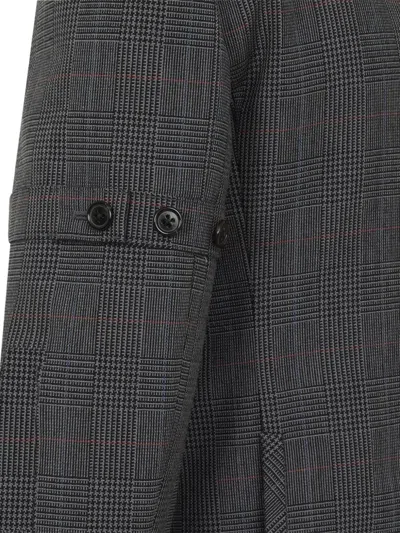 CHECK-PATTERN BUTTON-UP BLAZER