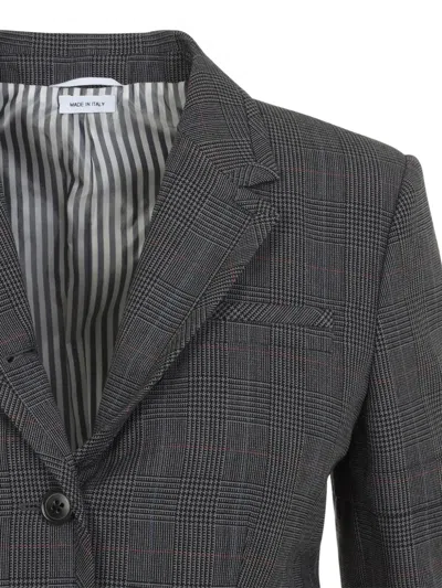 CHECK-PATTERN BUTTON-UP BLAZER