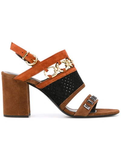 Barbara Bui Chain Detail Sandals In Brown