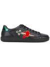 GUCCI Ace embroidered low-top sneakers,RUBBER100%