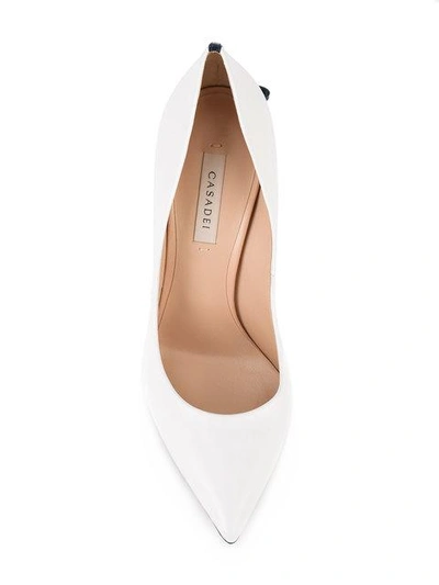 Shop Casadei Blade Bow Detail Pumps