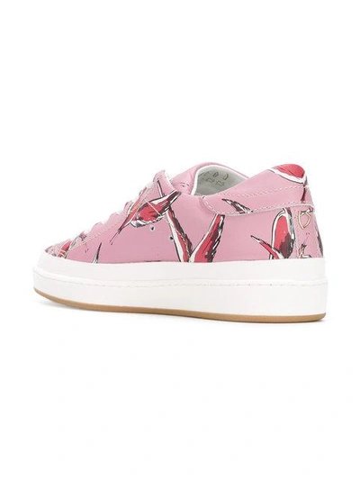 Shop Philippe Model Flamingo Print Trainers In Pink