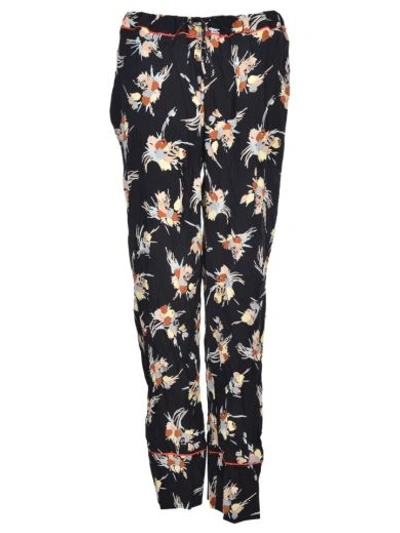 Shop Marni Floral Print Pyjama Trousers In Runblack