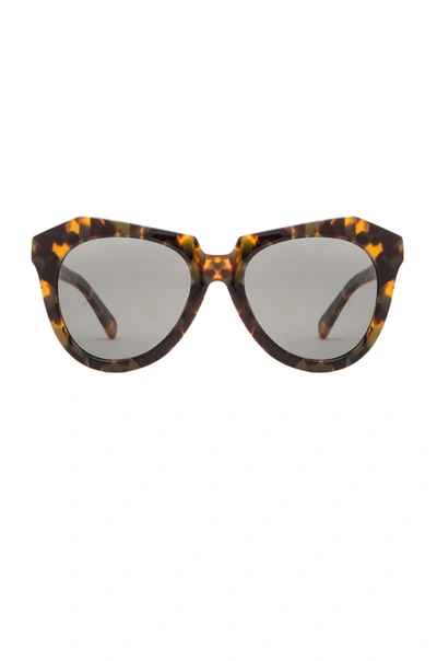 Karen Walker Number One Round-frame Tortoiseshell Acetate Sunglasses In Crazy Tort