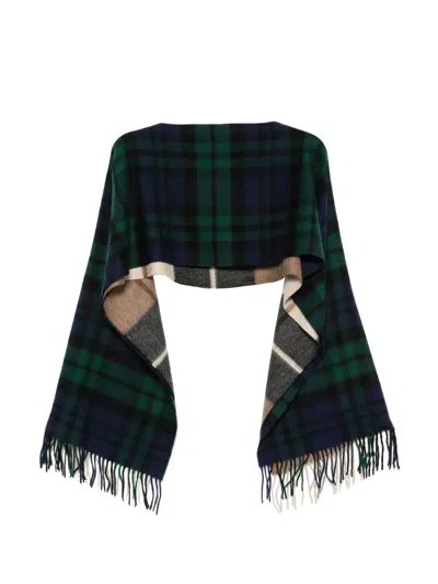 Frenken Check-pattern Fringed Top In Multi