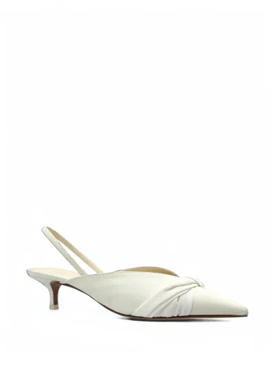 Neous Borea Twisted Slingback Pumps In White
