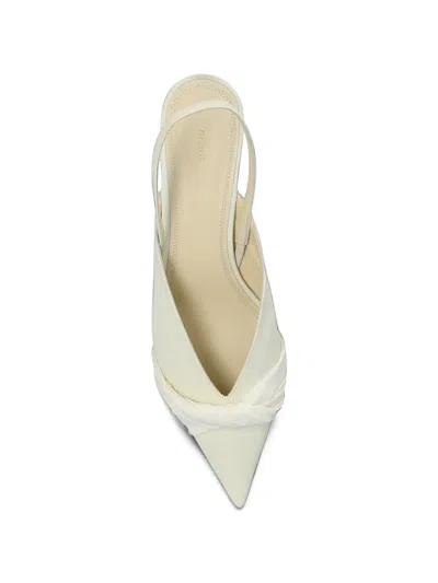 Neous Borea Twisted Slingback Pumps In White