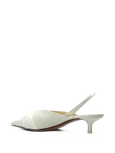 Neous Borea Twisted Slingback Pumps In White