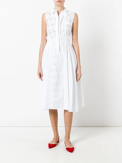 Shop Capucci Embroidered Dress In White