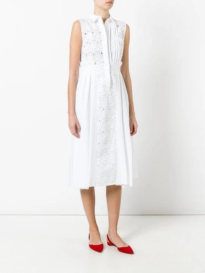 Shop Capucci Embroidered Dress In White