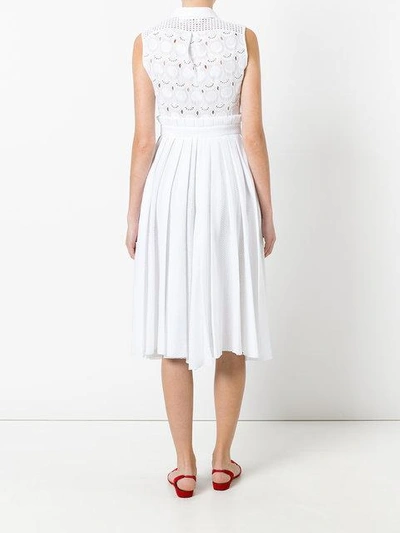 Shop Capucci Embroidered Dress In White
