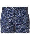 BARBARA BUI BARBARA BUI LEOPARD PRINT SHORTS - BLUE,J1697JRG12023192