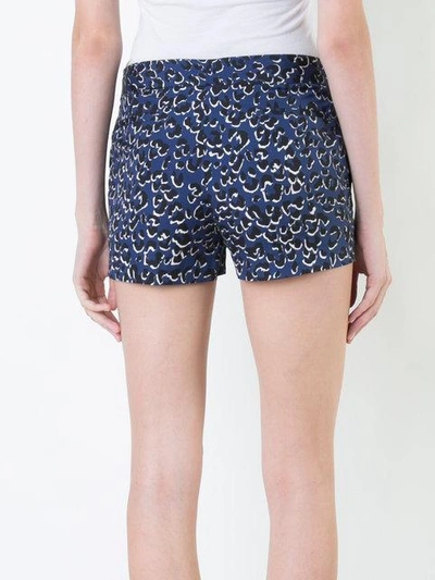 Shop Barbara Bui Leopard Print Shorts - Blue