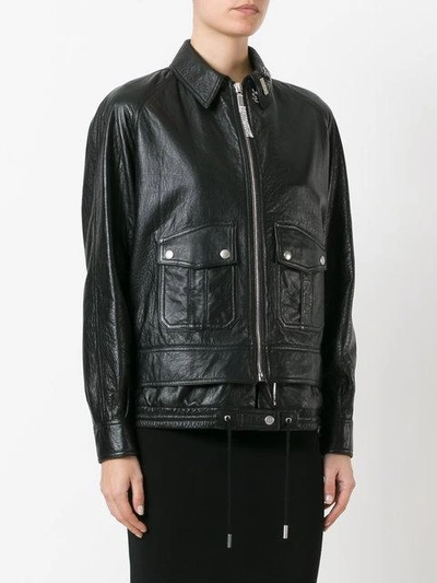 Shop Saint Laurent Slouchy Parka Jacket - Black