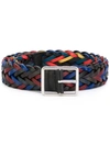 PAUL SMITH woven belt,LEATHER100%