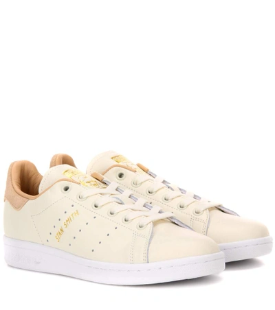 Adidas Originals Stan Smith Leather Trainers With Suede In White