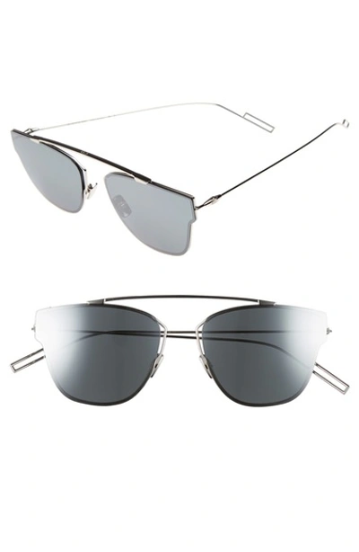 Shop Dior 57mm Semi Rimless Sunglasses In Palladium
