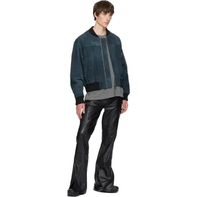 Deadwood ネイビー Bofinger Dark Panel スエード ボンバージャケット In Blue