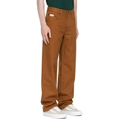 Noah ブラウン ブラッシュド デニム タック ジーンズ In Brown