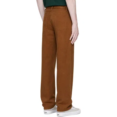 Noah ブラウン ブラッシュド デニム タック ジーンズ In Brown