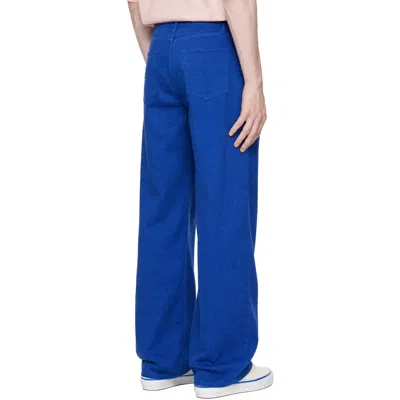Noah ブルー ブラッシュド デニム タック ジーンズ In Blue