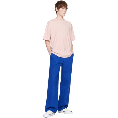 Noah ブルー ブラッシュド デニム タック ジーンズ In Blue