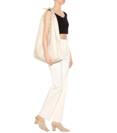 Shop The Row Bindle Silk Shoulder Bag In Pearl Pld