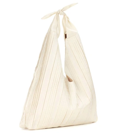 Shop The Row Bindle Silk Shoulder Bag In Pearl Pld