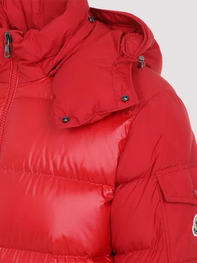 Moncler Maya Jacket Quilted Nylon Down Jacket In Red