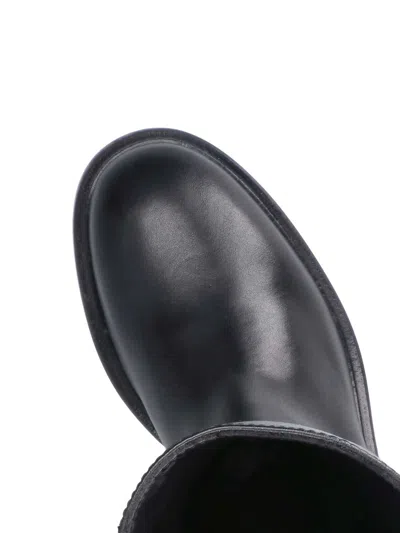 Poeve Touch-strap Knee-high Boots In Black