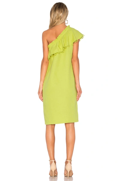Shop Apiece Apart Reina One Shoulder Ruffle Dress In Lemon
