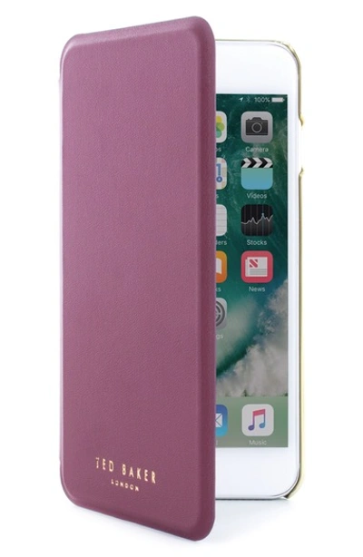 Ted Baker Shannon Iphone 6/7 Plus Mirror Folio Case In Red