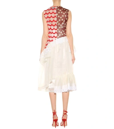 Shop Simone Rocha Embroidered Tulle Dress In White