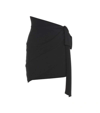Shop Saint Laurent Wrap Skirt In Black