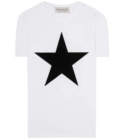 Shop Etre Cecile Embellished Cotton T-shirt In White