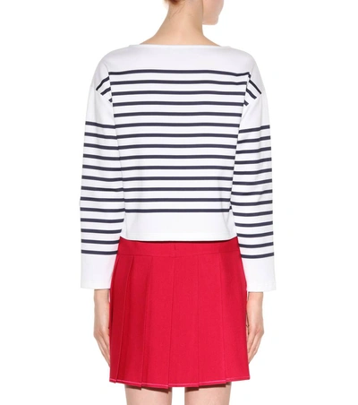 Shop Dolce & Gabbana Striped Cotton T-shirt In White