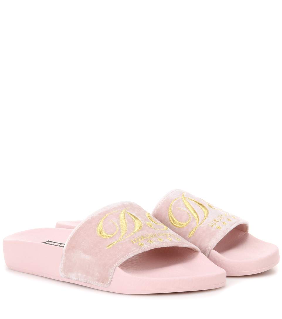 dolce and gabbana pink slides