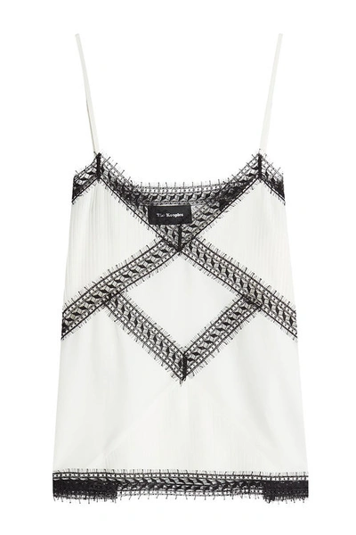 The Kooples Silk Camisole With Lace In White